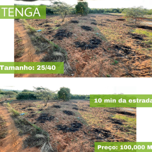 Vende se Terreno em Tenga (depois do txumene na balança) - 25/40 - Todos documentos em dia - A zona tem água - É uma zona habitada - Zona alta com energia - O terreno está a 10 minutos da estrada. Preço: 100.000MT