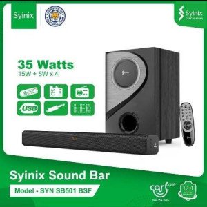 *SOUNDBAR SYNIX 501* *BLUETOOTH* *RADIO FM* *LED* *USB* *MICRO SD* *AUX* *REMOTE*