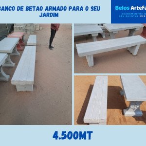 Bancos e mesas de betão armado