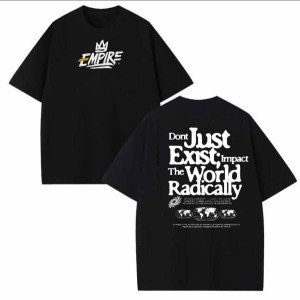 Camiseta preta da Empire streetwear