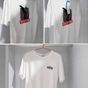Camiseta branca da Empire over size